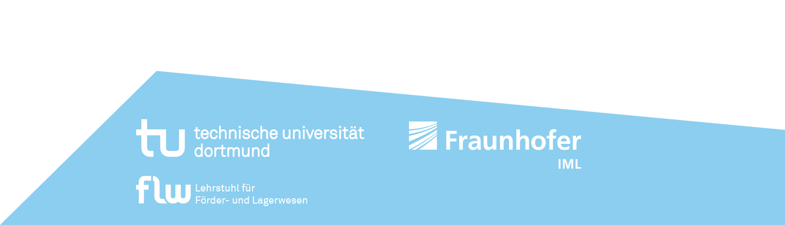 Veranstalterlogos TU Dortmund, Lehrstuhl FLW und Fraunhofer IML